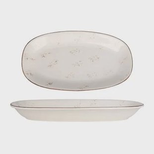 Bonna Serveerschaal - Grain - Porselein - 34x19 cm - set van 2