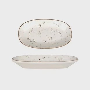 Bonna Serveerschaal - Grain - Porselein - 19x11 cm - set van 2