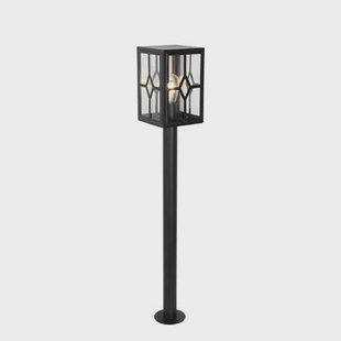 QAZQA Klassieke staande buitenlamp zwart 100 cm IP44 - Dover