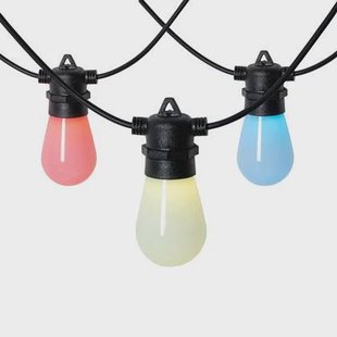 QAZQA Smart lichtsnoer LED 15 meter 15-lichts opaal RGBW IP44 - Chill