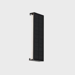 QAZQA Buiten wandlamp zwart 30 cm incl. LED 4-staps dimbaar met solar