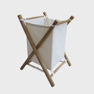sweeek - Opvouwbare wasmand van bamboe en stof