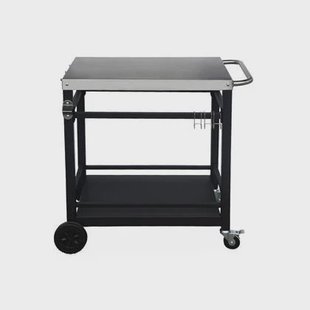 sweeek - Zwarte roltafel, Colbert, L88xB58xH82,8cm sweeek - Zwarte roltafel, Colbert, L88xB58xH82,8cm