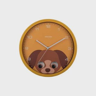 Karlsson - Wall Clock Peekaboo Dog