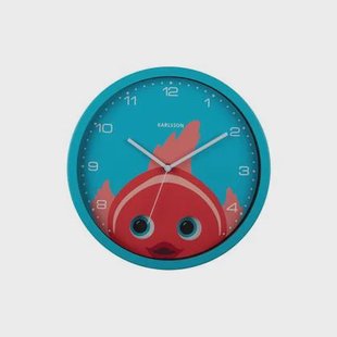 Karlsson - Wall Clock Peekaboo Goldfish