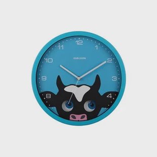 Karlsson - Wall Clock Peekaboo Cow
