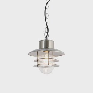 QAZQA Industriële hanglamp staal IP44 - Shell