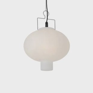 QAZQA Buiten hanglamp wit 35 cm met stekker IP44 - Pion