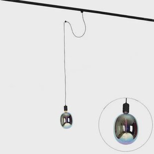 QAZQA Hanglamp met rail ophanging zwart incl. LED G170 - Cavalux