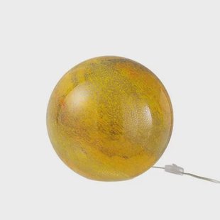 Lamp Dany Strepen Rond Glas Geel Large Lamp Dany Strepen Rond Glas Geel Large