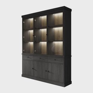 Meubella - Buffetkast Vince 2 - Zwart eiken - 182 cm