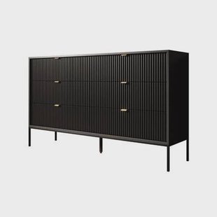 Meubella - Ladekast Navil - Zwart - 154 cm