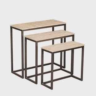 PTMD Zoah Black Travertine rectangle sidetable SV3