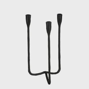 Mica Decorations Christy Kandelaar - L17 x B18 x H34 cm - Zwart