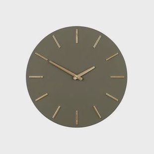 Mica Decorations Brixen Wandklok - Ø35,5 cm - Donkergroen