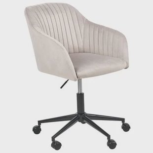Beliani - VENICE - Bureaustoel - Taupe - Fluweel Beliani - VENICE - Bureaustoel - Taupe - Fluweel