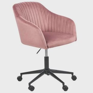 Beliani - VENICE - Bureaustoel - Roze - Fluweel