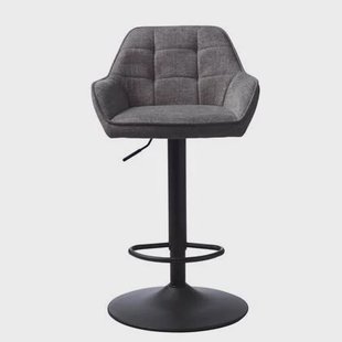 Giga Living - Barkruk Donkergrijs|Zwart - Draaibaar - Nolan - Set van 2 Giga Living - Barkruk Donkergrijs|Zwart - Draaibaar - Nolan - Set van 2