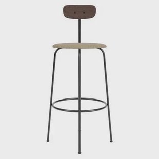 Audo Copenhagen Afteroom Bar barkruk H101 zitting Bouclé 02 donker