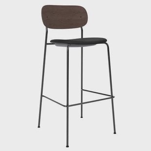 Audo Copenhagen Co Bar barkruk H105 zitting Siërra 1001 donker eiken