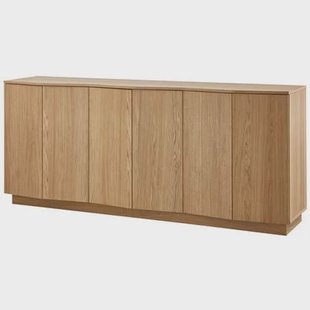 WOOOD Zuma dressoir - Push-To-Open - Eiken - Transparant - 85x22x45