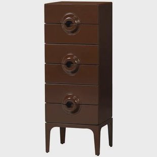 WOOOD Merge Ladekast 6 Lades - Hout - Bruin|Rood - 120x44x45 cm