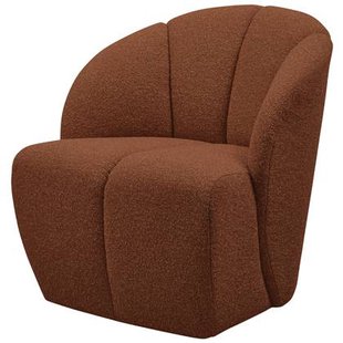WOOOD Mojo Draaifauteuil - Bouclé - Roest Bruin Melange - 75x68x77