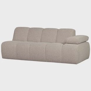 WOOOD Mojo 2-Zits Bank Met Arm Rechts - Bouclé - Beige - 74x200x97
