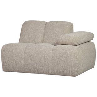 WOOOD Mojo 1-Zits Bank Met Arm Rechts - Bouclé - Beige - 74x120x97