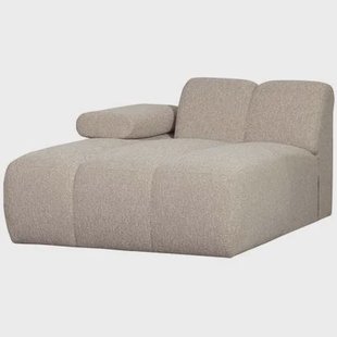 WOOOD Mojo Chaise Longue Elementenbank Links - Bouclé - Beige