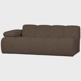 WOOOD Mojo 2-Zits Bank Met Arm Links - Bouclé - Bruin - 74x200x97