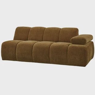 WOOOD Mojo 2-Zits Bank Met Arm Rechts - Ribstof - Geel - 74x200x97