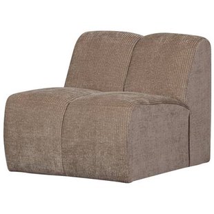 WOOOD Mojo 1-Zits Bank - Ribstof - Donker Zand - 74x80x97