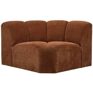 WOOOD Mojo Bank Hoekelement - Ribstof - Roest Bruin - 75x68x77