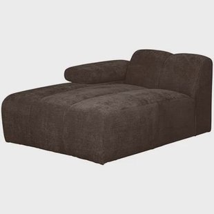 WOOOD Mojo Chaise Longue Elementenbank Links - Ribstof - Bruin