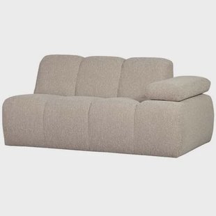 WOOOD Mojo 1,5-Zits Bank Met Arm Rechts - Bouclé - Beige - 74x160x97
