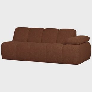WOOOD Mojo 2-Zits Bank Met Arm Rechts - Bouclé - Roest Bruin Melange WOOOD Mojo 2-Zits Bank Met Arm Rechts - Bouclé - Roest Bruin Melange