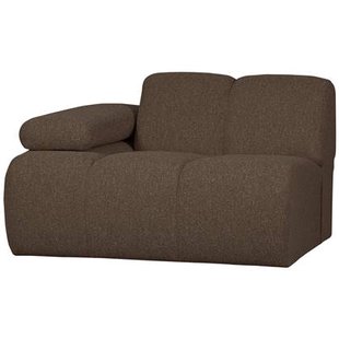 WOOOD Mojo 1-Zits Bank Met Arm Links - Bouclé - Bruin - 74x120x97