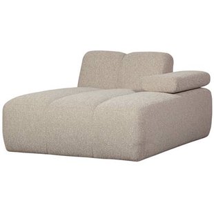 WOOOD Mojo Chaise Longue Elementenbank Rechts - Bouclé - Beige