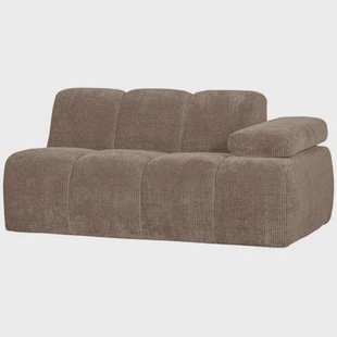 WOOOD Mojo 1,5-Zits Bank Met Arm Rechts - Ribstof - Zand - 74x160x67