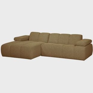 WOOOD Mojo Chaise Longue Bank Links - Bouclé - Geel|Bruin Melange WOOOD Mojo Chaise Longue Bank Links - Bouclé - Geel|Bruin Melange