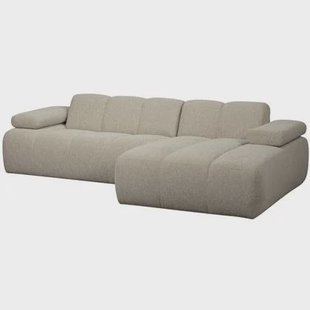 WOOOD Mojo Chaise Longue Bank Rechts - Bouclé - Beige Melange