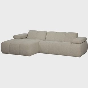 WOOOD Mojo Chaise Longue Bank Links - Bouclé - Beige Melange