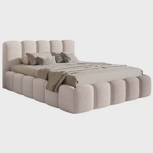 NADUVI Collection Bedframe Chloe bouclé met opbergvak NADUVI Collection Bedframe Chloe bouclé met opbergvak