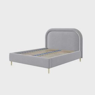 NADUVI Collection Bedframe Lorena chenille 140 x 200 cm
