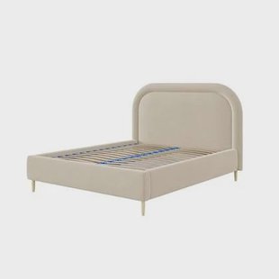 NADUVI Collection Bedframe Lorena chenille 140 x 200 cm