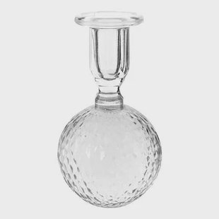 vtwonen Kaarsenhouder - Glazen Kandelaar - Transparant - 9.5x15cm