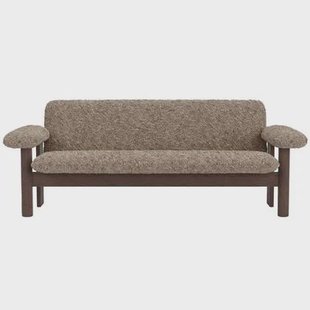 Audo Copenhagen Brasilia 2-zits bank donker eiken Sheepskin Sahara