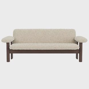 Audo Copenhagen Brasilia 2-zits bank donker eiken Sheepskin Nature