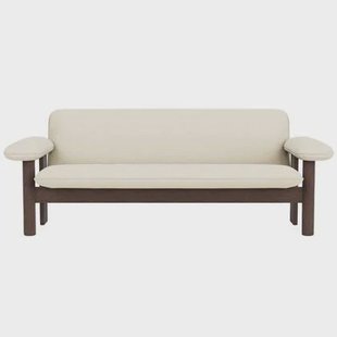 Audo Copenhagen Brasilia 2-zits bank donker eiken Bouclé 02 Beige Audo Copenhagen Brasilia 2-zits bank donker eiken Bouclé 02 Beige